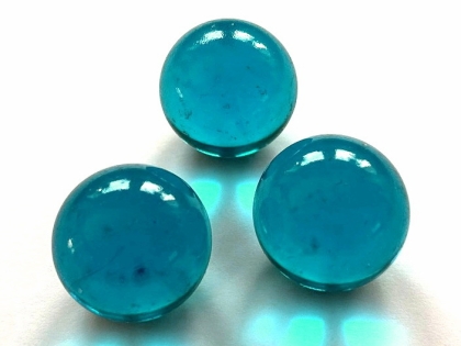 Glass Marbles 25 mm, Turquoise | Petrol